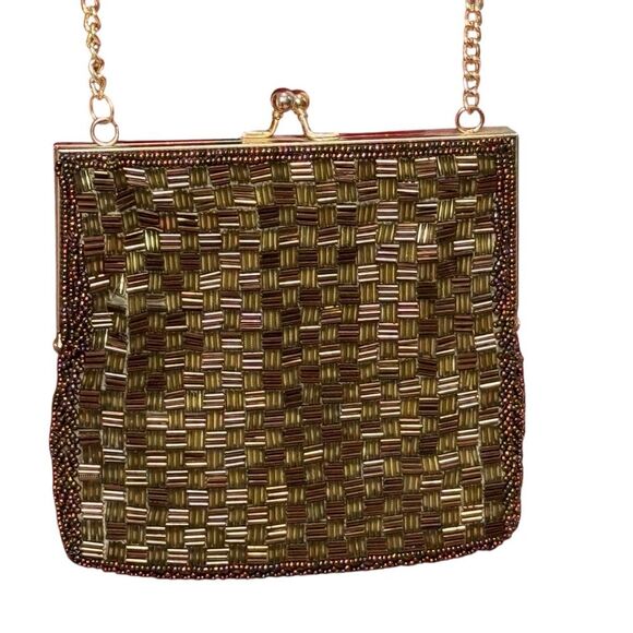 Vintage Fine Arts Beaded Evening Bag Japan - Picture 6 of 16